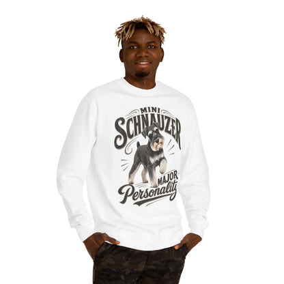 Mini Schnauzer Sweatshirt — "Major Personality" Dog Lover Crewneck