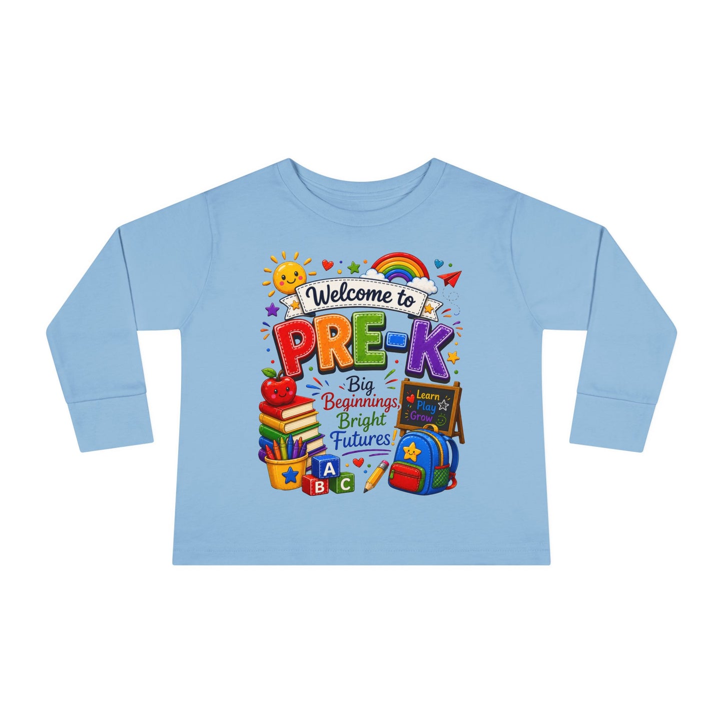 Welcome to Pre-K Toddler Long Sleeve Tee — Cute Back-to-School Preschool Shirt