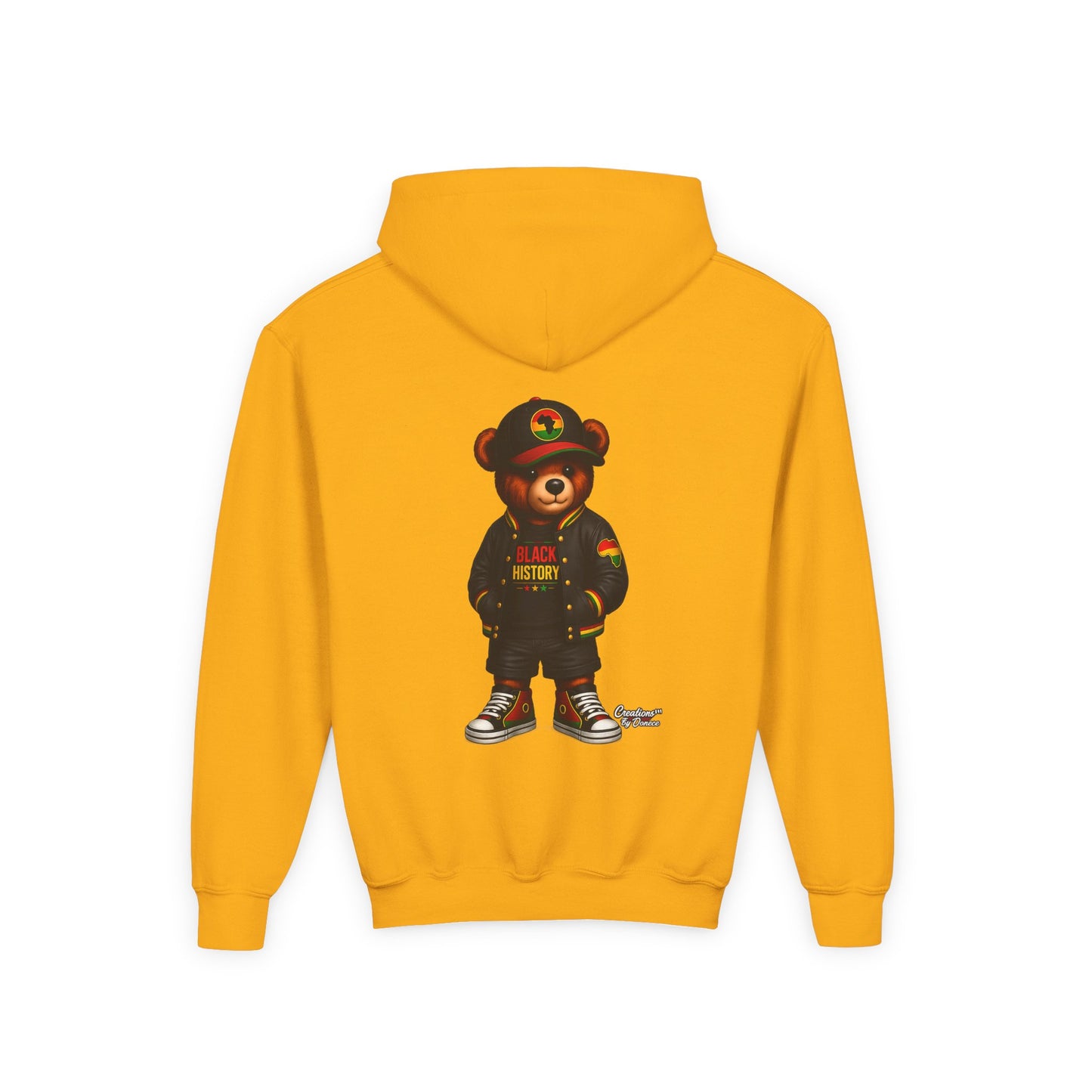 Youth Bear Hoodie — 'Follow Your History' Streetwear Kids Sweatshirt