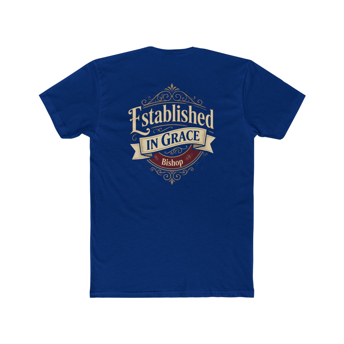 Established in Grace Bishop T‑Shirt — Vintage Christian Faith Tee