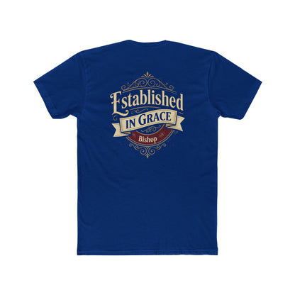 Established in Grace Bishop T‑Shirt — Vintage Christian Faith Tee