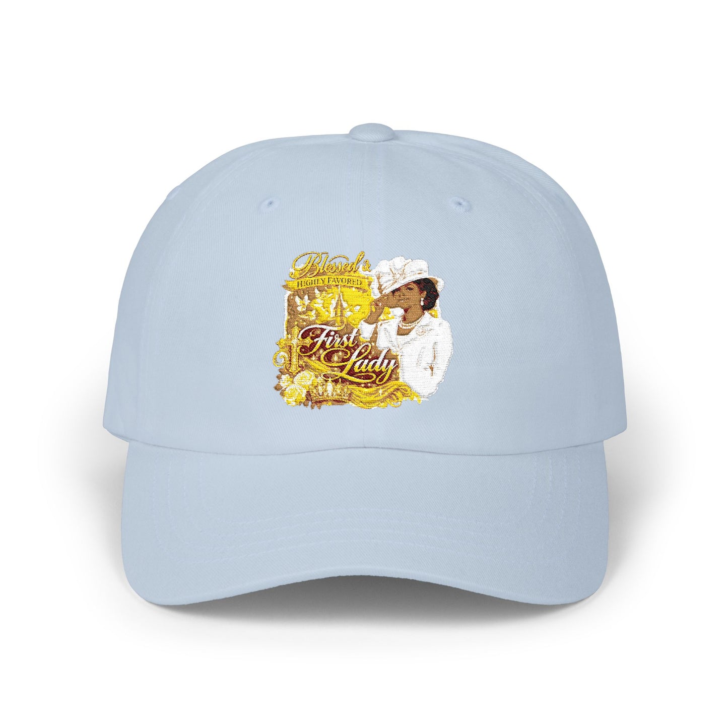 Dad Cap with Vintage Gold 'Classic' Portrait — Retro Father's Day Baseball Hat