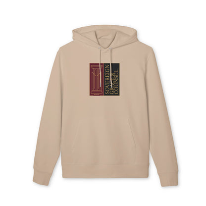 Sovereign Grace & Counsel Hoodie — Graphic Pullover with Regal Column Design