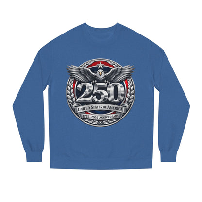 250th USA Anniversary Sweatshirt — Eagle Emblem 1776–2026 Commemorative Crewneck