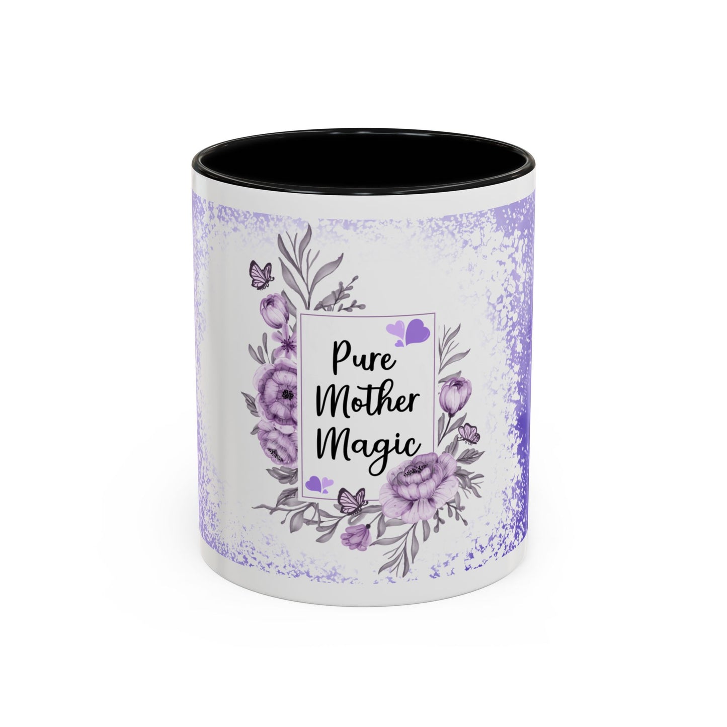 Pure Mother Magic Accent Coffee Mug — Floral Purple 11/15oz