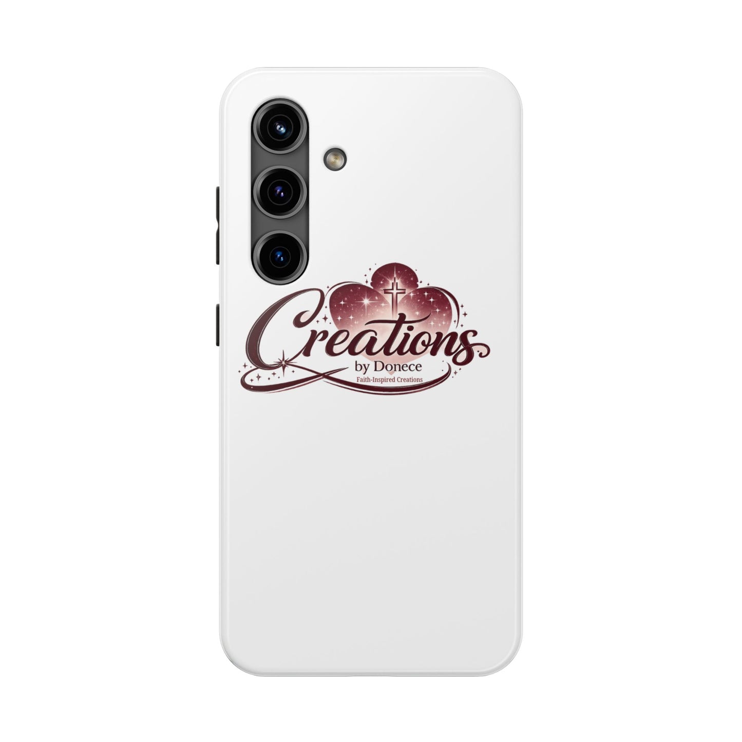 Tough Phone Case — "Creations by Donece" Logo Protective Phone Cover