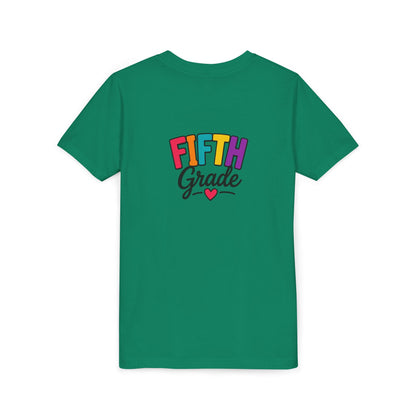 Fifth Grade Kids T‑Shirt – Colorful Back-to-School Tee with Heart