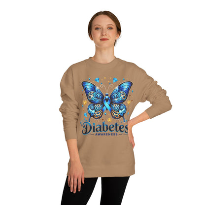 Diabetes Awareness Butterfly Sweatshirt