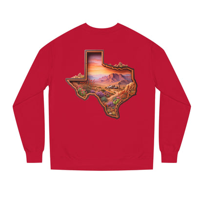 Texas Sunset Crewneck Sweatshirt — Scenic Lone Star State Landscape
