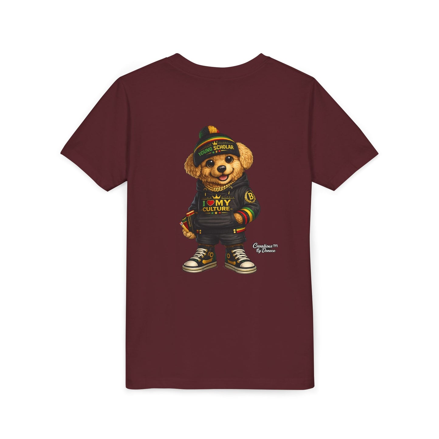 Youth Bear Graphic Tee – "I Love My Culture" Urban Streetwear