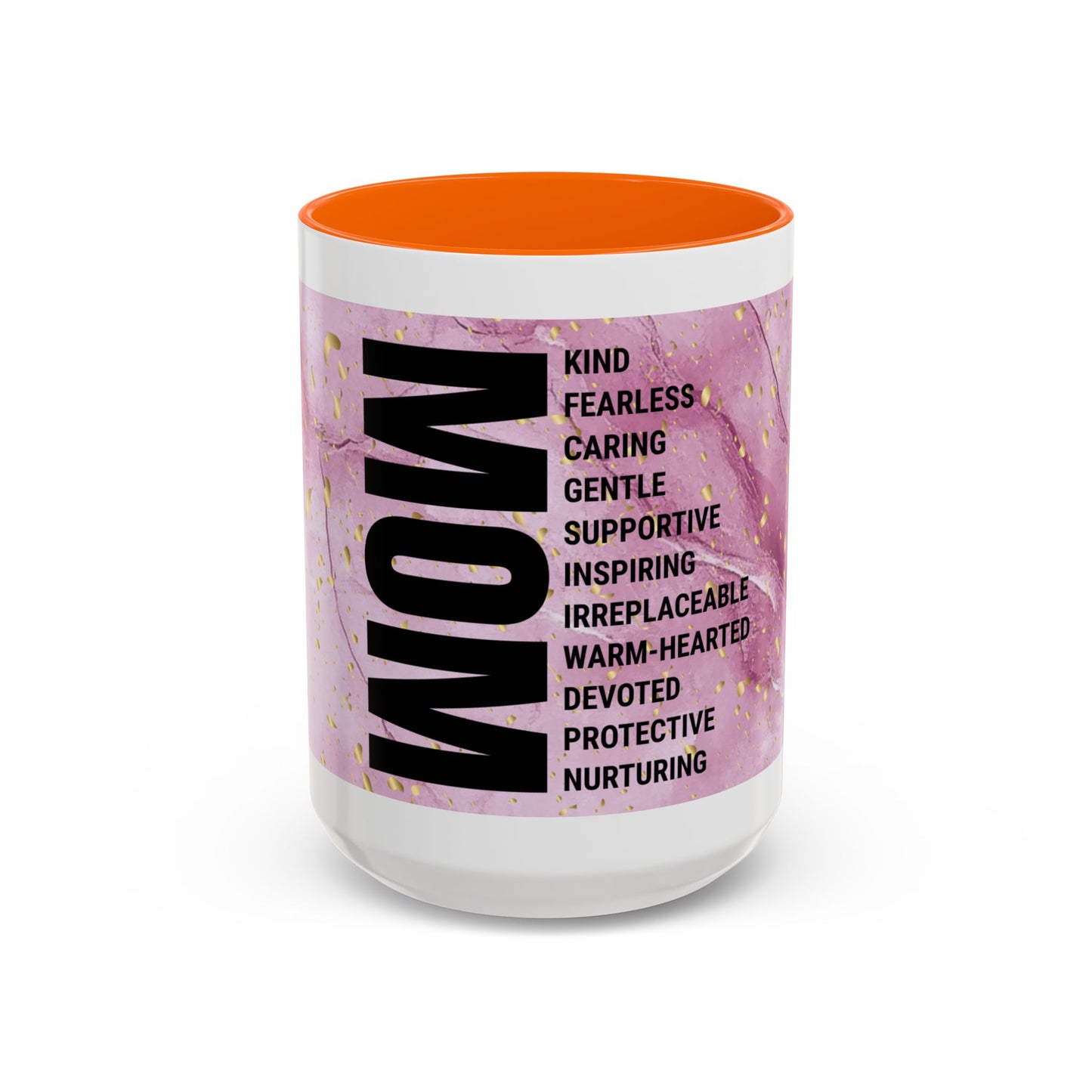 Mom Definition Accent Coffee Mug – Inspirational Pink Marble Mother’s Day Gift (11/15oz)