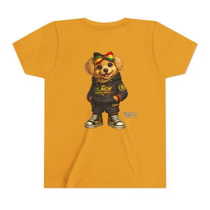Youth Tee — Rasta Teddy "Black Excellence" Graphic Shirt
