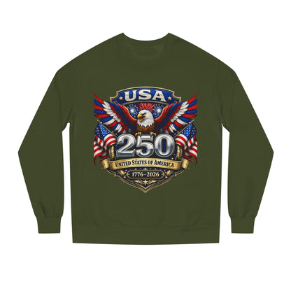 USA 250th Anniversary Sweatshirt — Patriotic Eagle 1776–2026 Crewneck