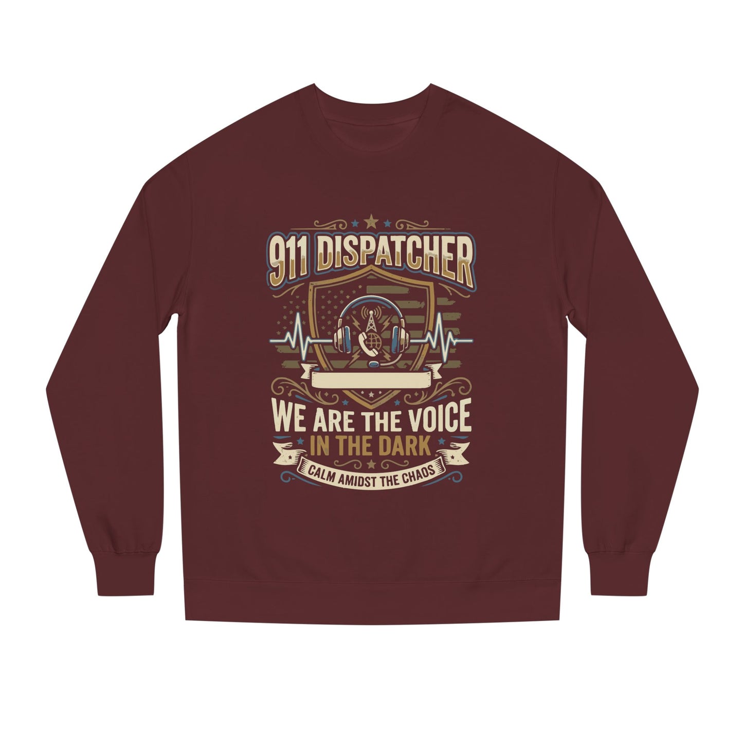 911 Dispatcher Crewneck Sweatshirt — "We Are The Voice In The Dark" Tribute