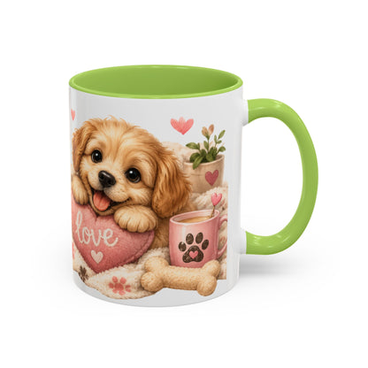 Cute Dog Lover Coffee Mug — "Life is Better With a Dog" Accent Mug (11/15oz)