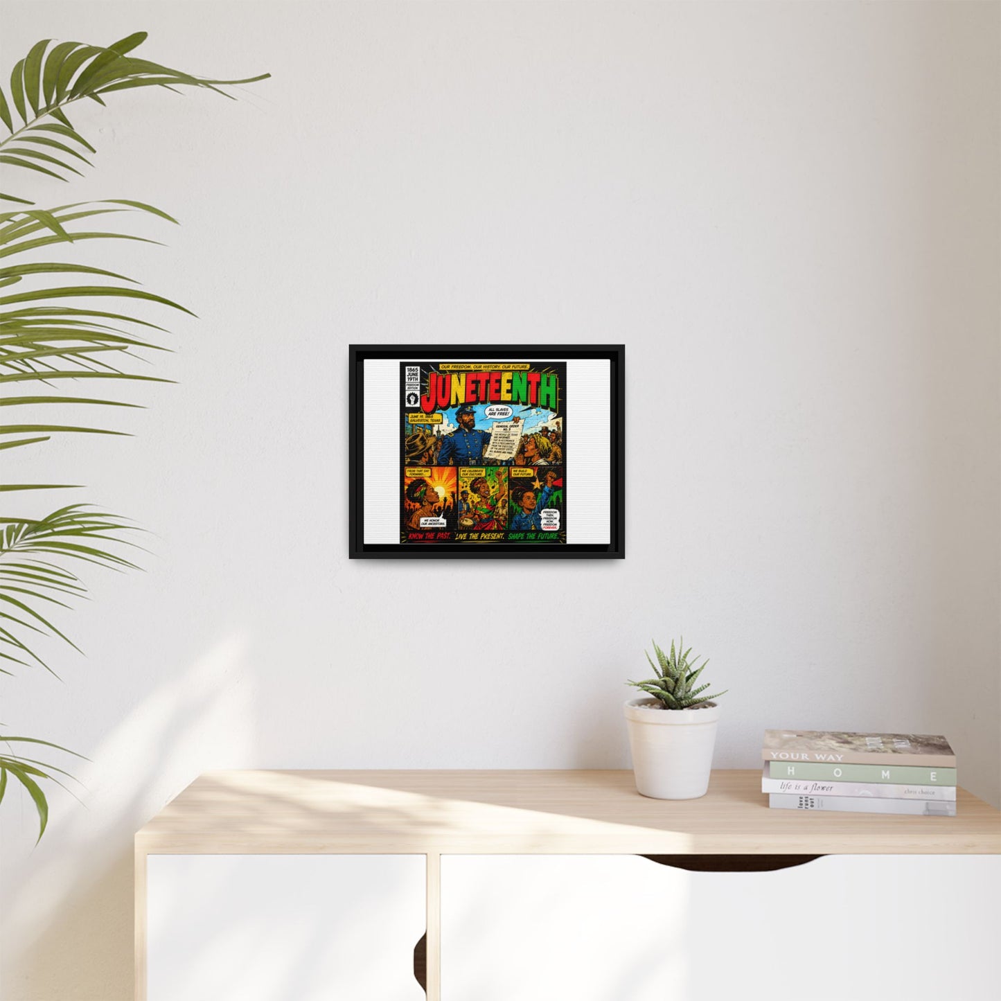 Juneteenth Comic Art Canvas - Framed Matte Wall Decor