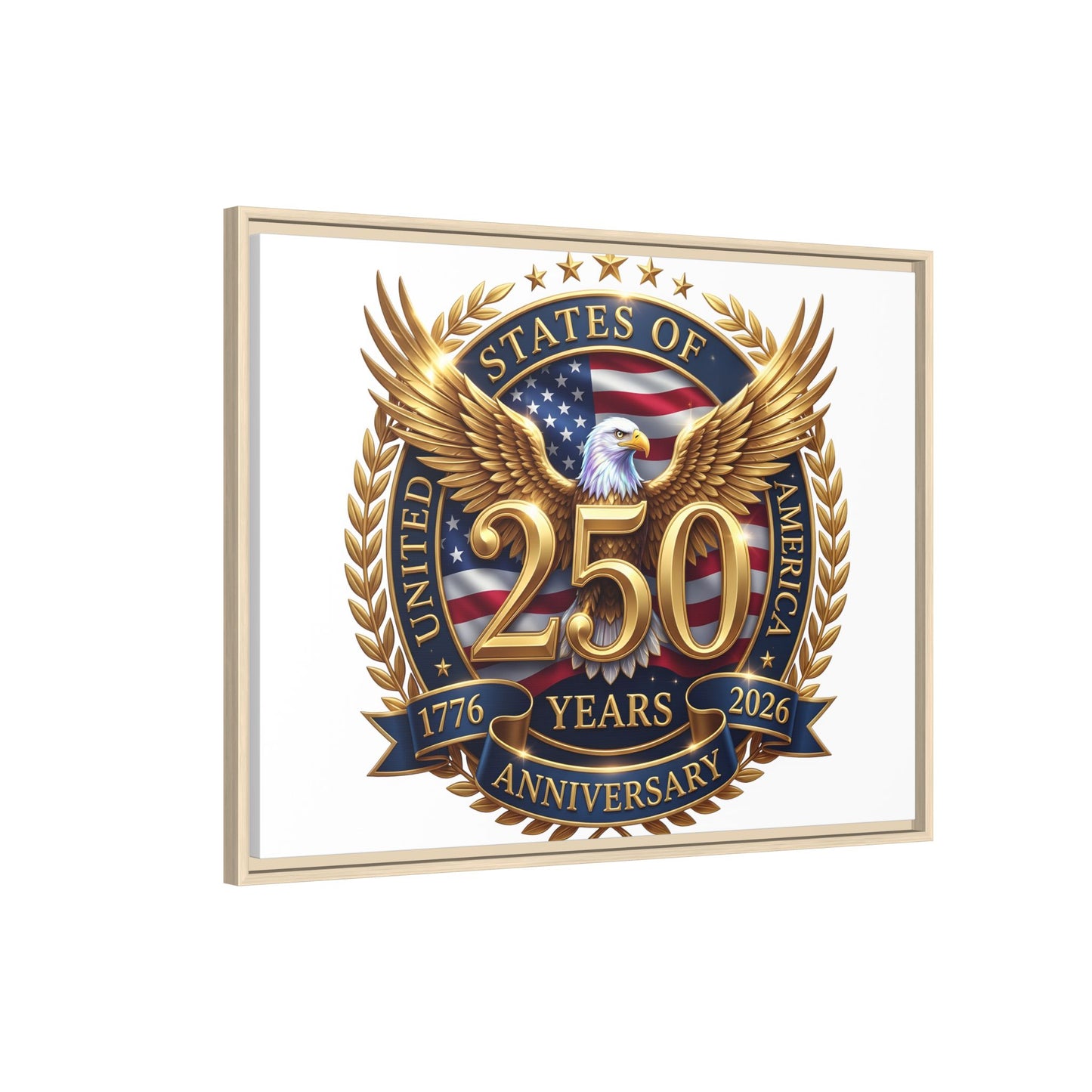 250th United States Anniversary Framed Canvas Print