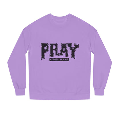 Pray Collegiate Sweatshirt — 'Colossians 4:2' Christian Crewneck