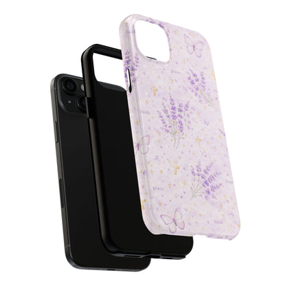 Faith Grace Blessed Phone Case | Christian Floral iPhone Case