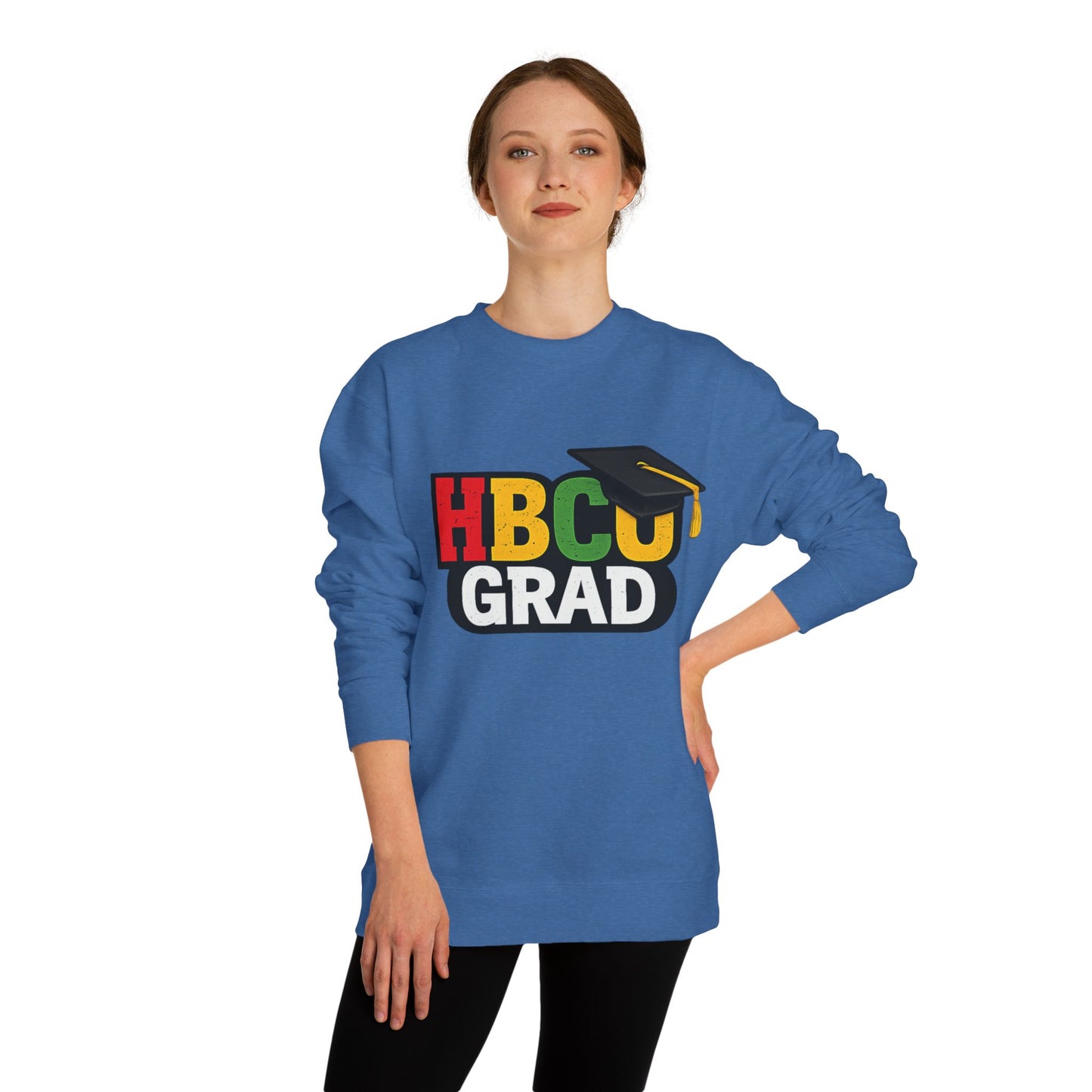 HBCU Grad Sweatshirt — Graduation Crewneck with Mortarboard