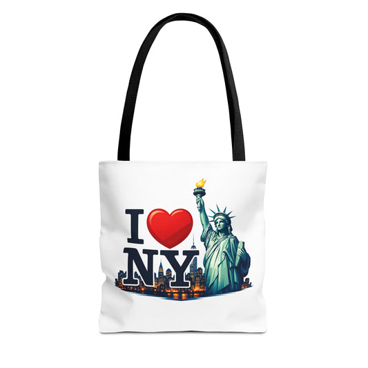 I  NY Statue of Liberty Tote Bag — New York City Souvenir Canvas Tote