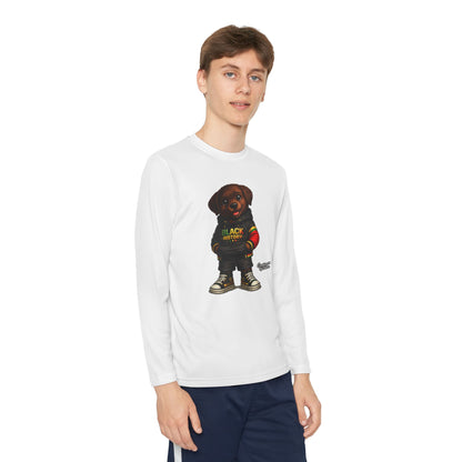 Kids Long Sleeve Tee — Rasta Teddy 'Black Excellence' Graphic