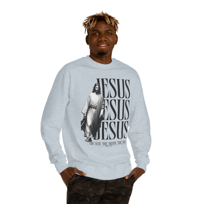 Jesus Crewneck Sweatshirt – The Way The Truth The Life Religious Pullover