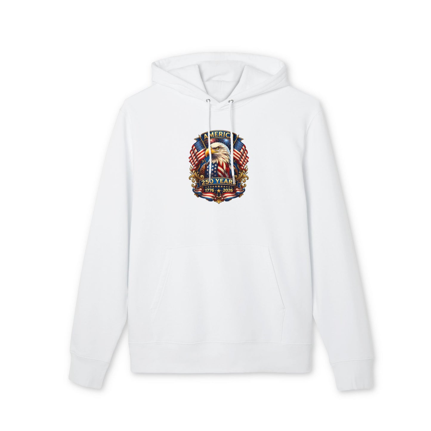 250 Years Patriotic Eagle Hoodie – American Flag 1776–2026 Anniversary
