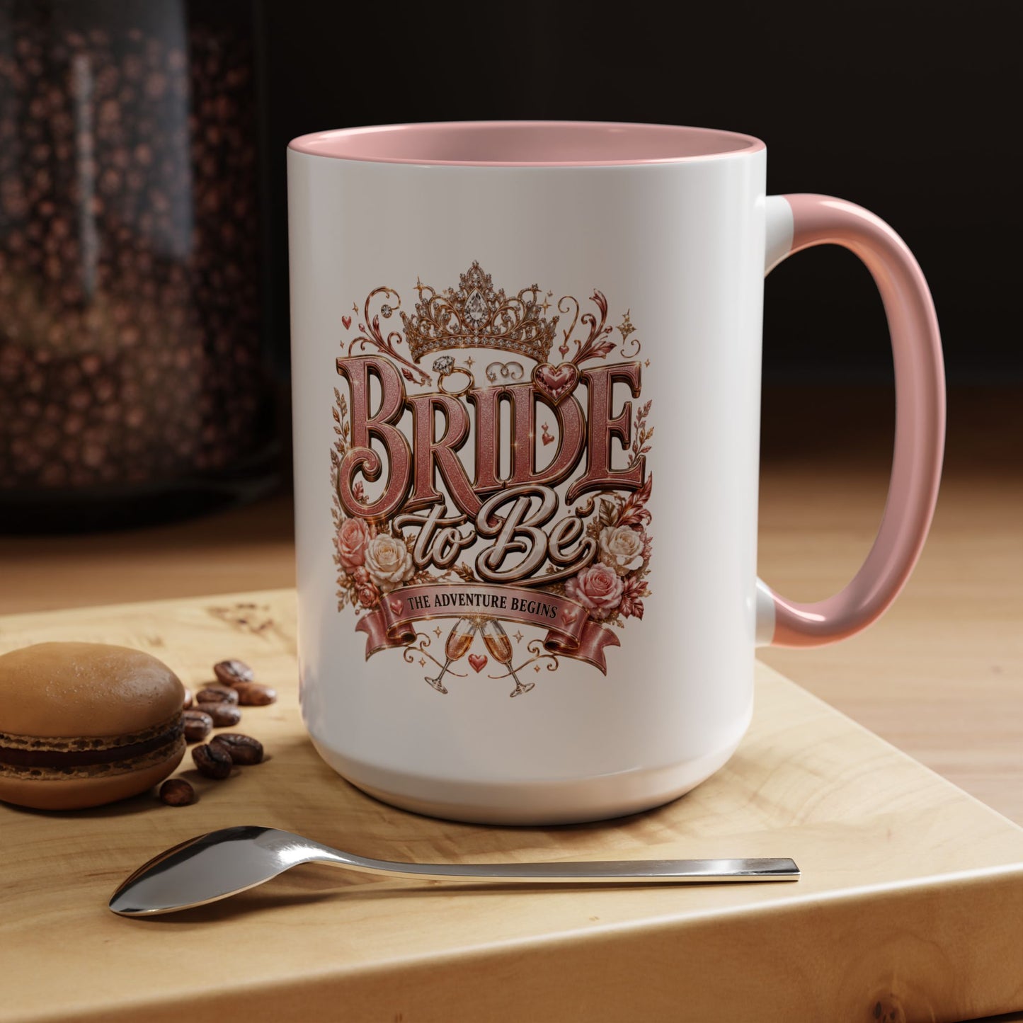 Bride to Be Coffee Mug — Floral Bridal Accent Mug (11/15oz)