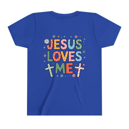 Youth Tee — "Jesus Loves Me" Colorful Christian Kids T-Shirt