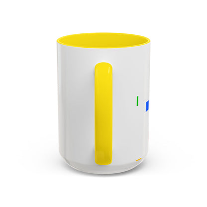 Accent Coffee Mug — 'Different Not Less' Pride-Inclusive Color Block Design (11/15oz)