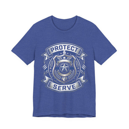 Protect & Serve T-Shirt — Police Badge Emblem Tee
