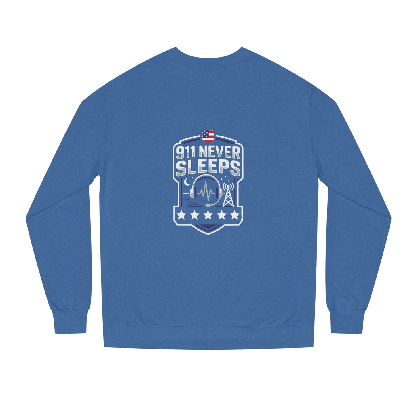 911 Never Sleeps Sweatshirt – Emergency Dispatcher & First Responder Tribute Crewneck