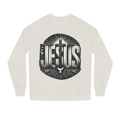 Jesus Graphic Sweatshirt — Vintage Cross & Dove Christian Crewneck