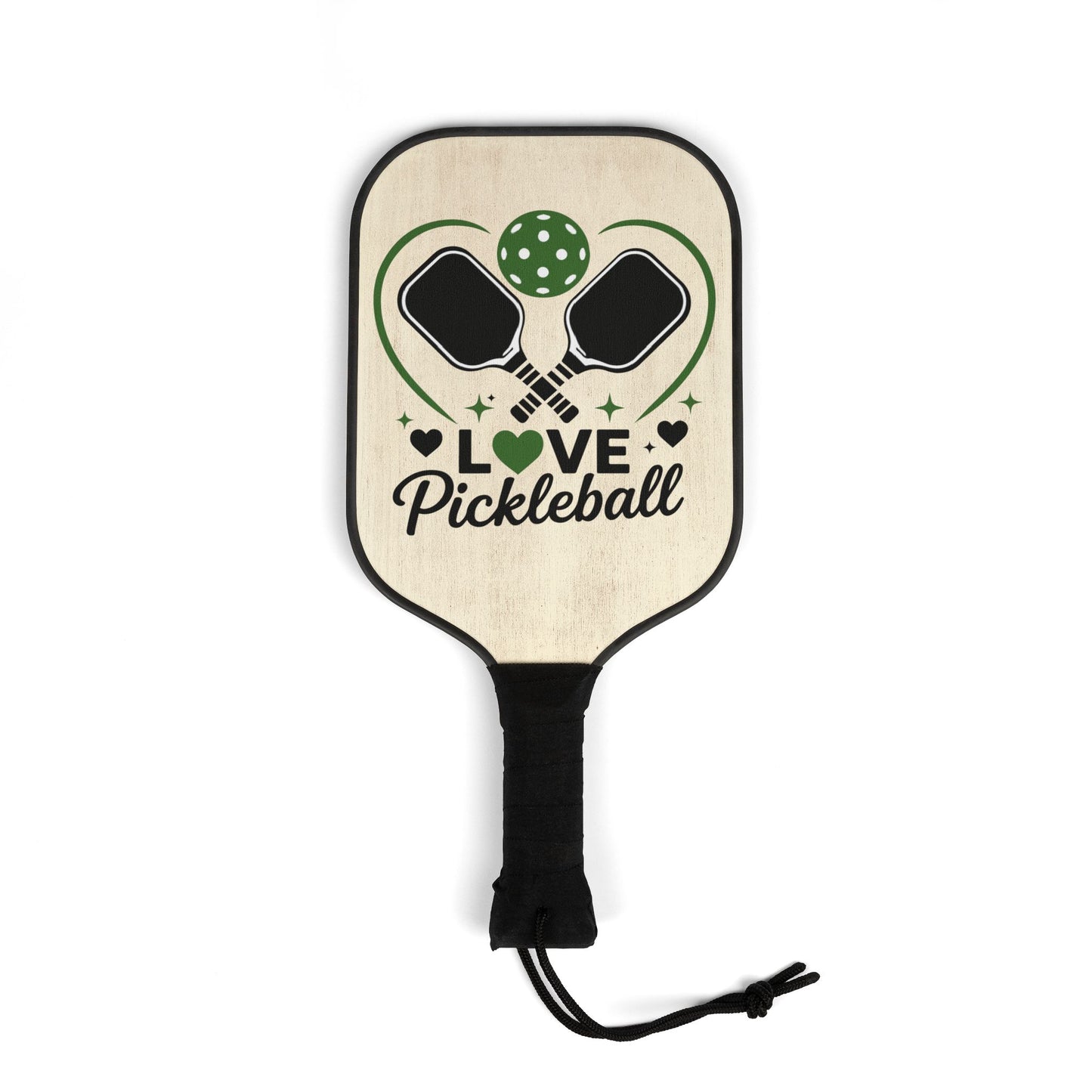 Pickleball Paddles Set — 'Love Pickleball' Decorative Paddle Kit with 2 Balls