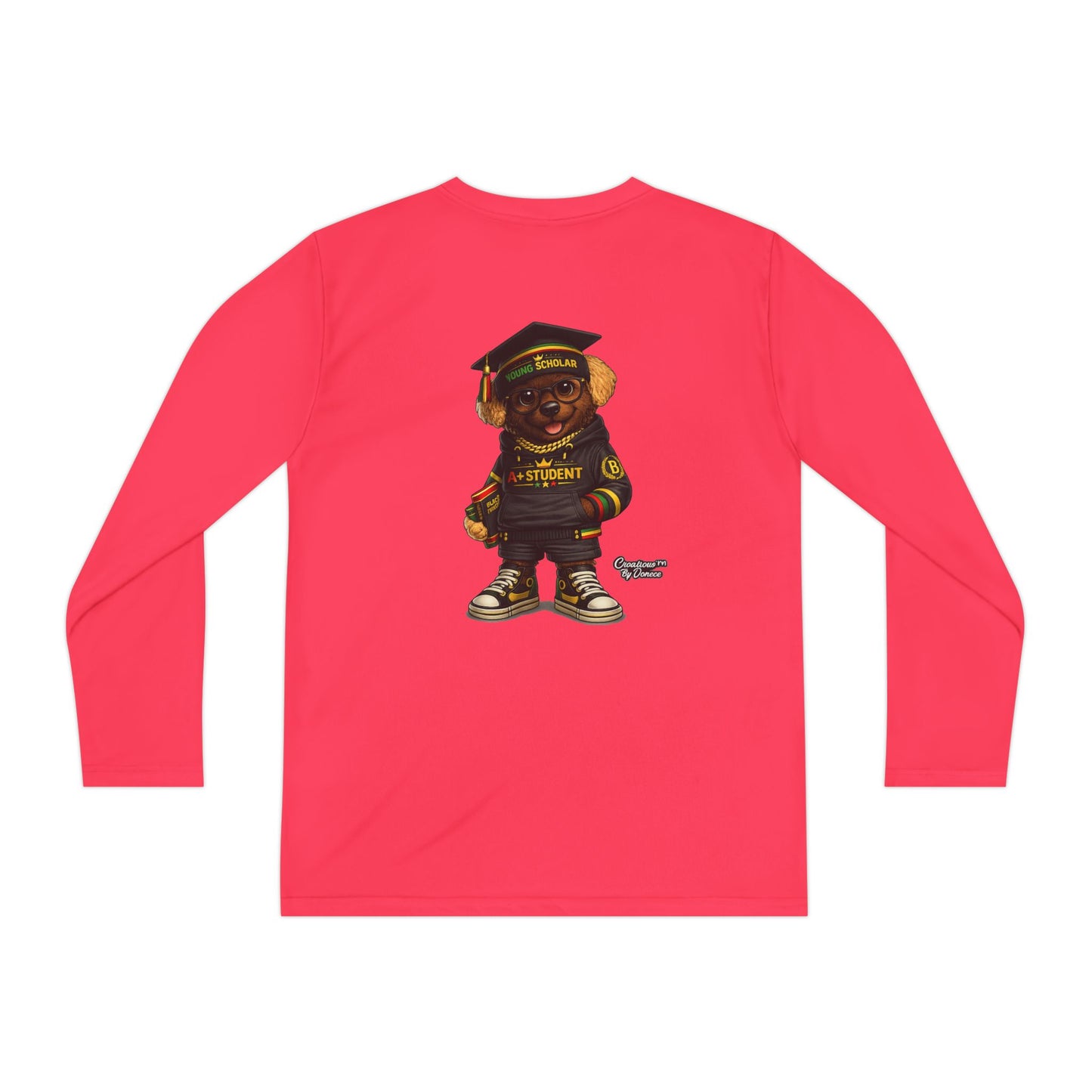 Youth Long Sleeve Tee — Graduation Bear Design