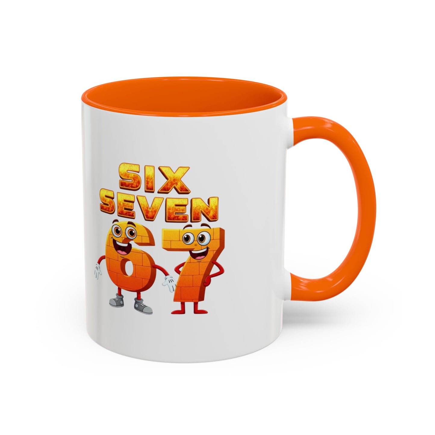 Six Seven Cartoon Number Coffee Mug - Fun Math Teacher Gift (11/15oz)