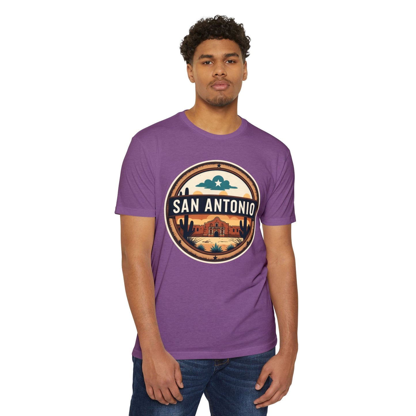 San Antonio Badge T-Shirt — Vintage Desert City Graphic