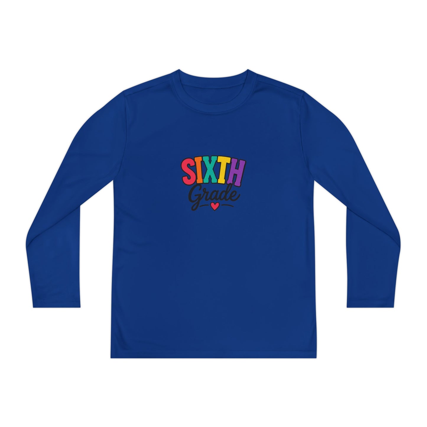 Sixth Grade Youth Long Sleeve Tee - Colorful Back-to-School Shirt