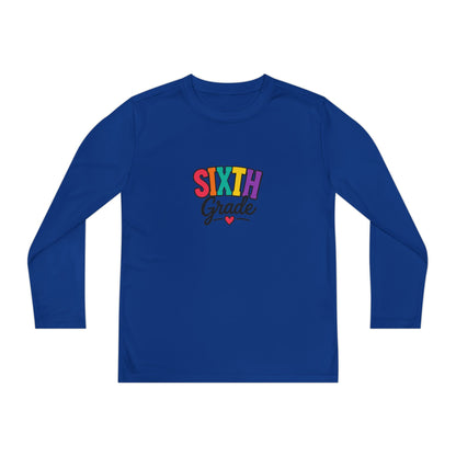 Sixth Grade Youth Long Sleeve Tee - Colorful Back-to-School Shirt
