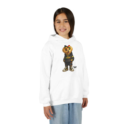 Youth Hoodie — Cute Rasta Bear 'Culture' Graphic Pullover
