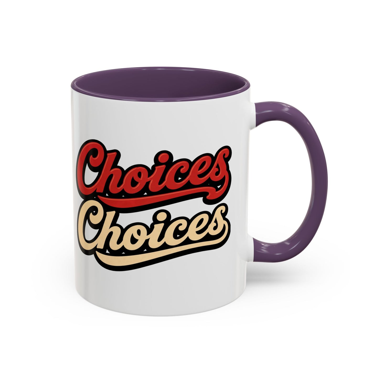 Choices Retro Accent Coffee Mug — Vintage Script 11/15oz