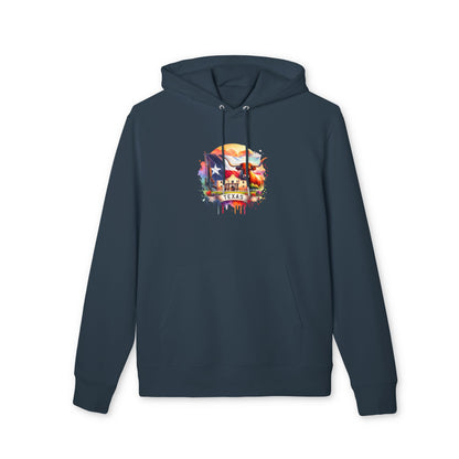 Texas Flag Skull Hoodie — Watercolor Lone Star Texas Pride Pullover