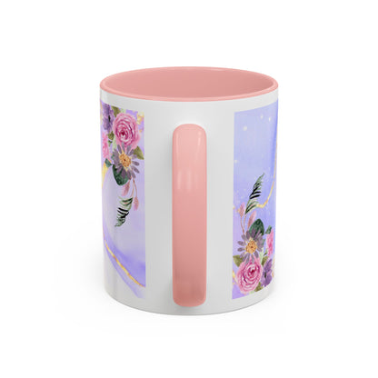 Mother Nutrition Facts Coffee Mug — Floral “Amazing Mom” 11/15oz Accent Mug