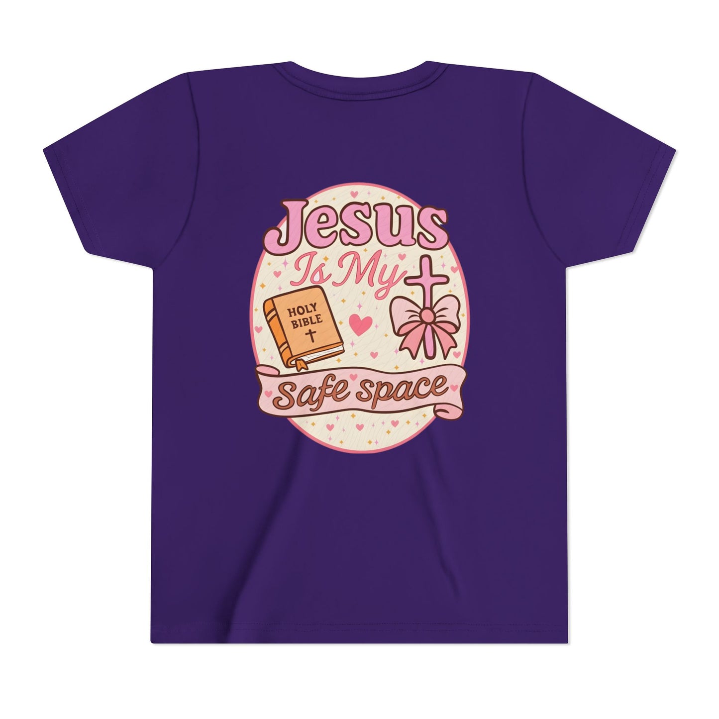 Youth Tee — "Jesus Is My Safe Space" Christian Kids T-Shirt
