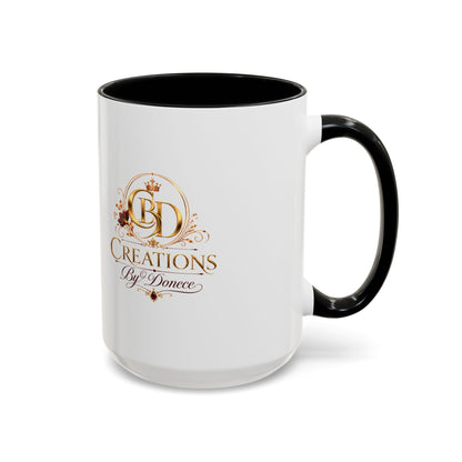 Accent Coffee Mug — Creations By Donece Logo Ceramic Mug (11/15 oz)