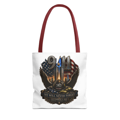 9/11 Memorial Tote Bag — "We Will Never Forget" Tribute Tote