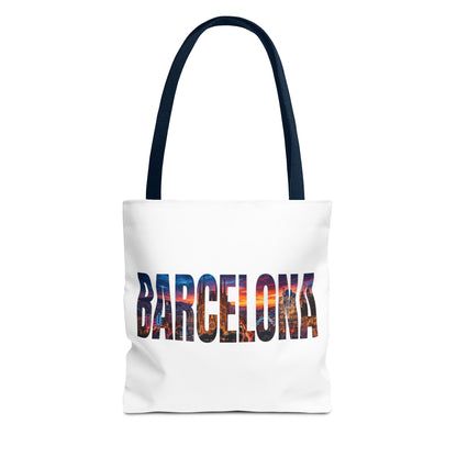 Barcelona Skyline Tote Bag — Cityscape Travel Souvenir Bag