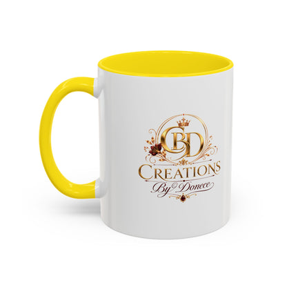 Accent Coffee Mug — Creations By Donece Logo Ceramic Mug (11/15 oz)