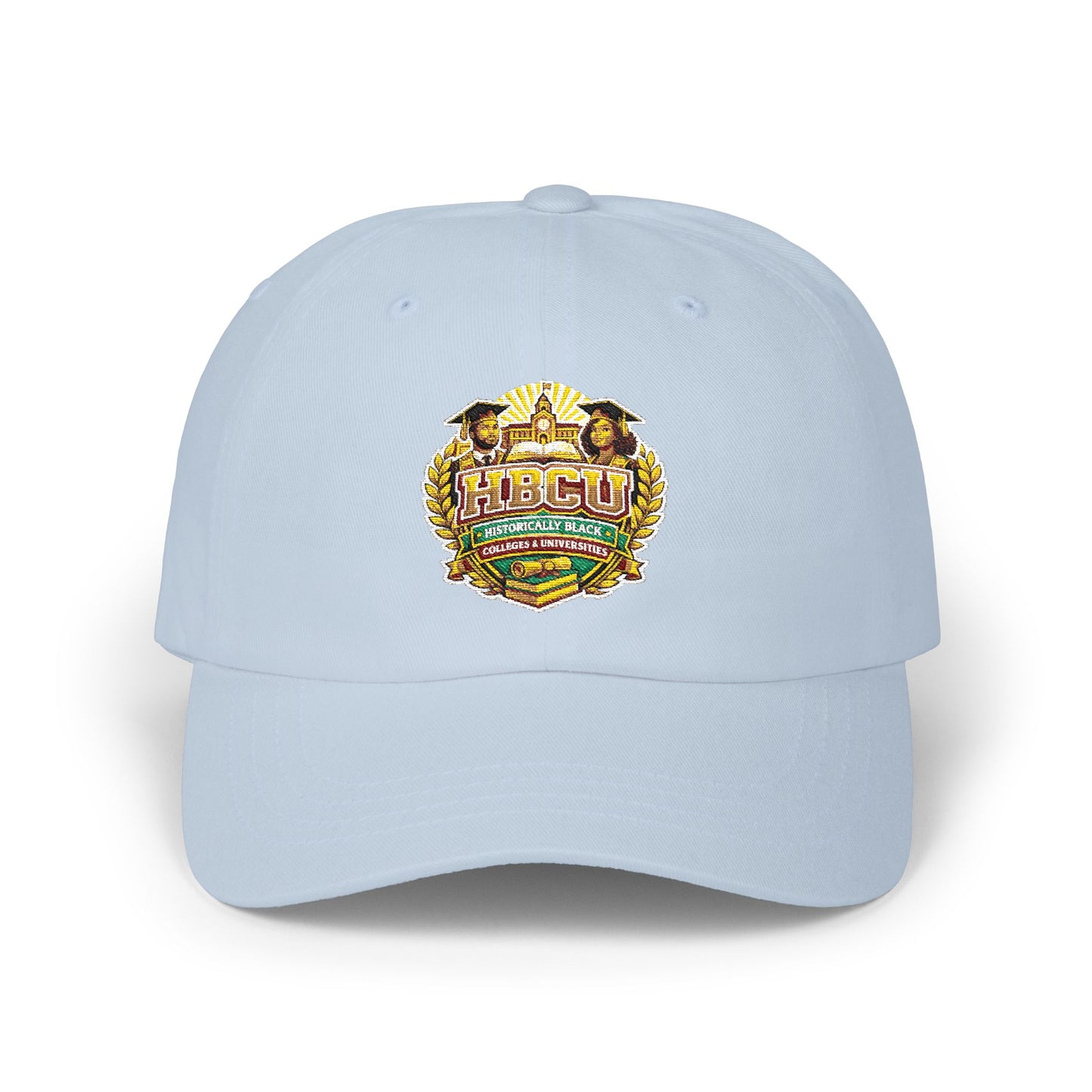 Dad Cap with Vintage Floral Crest Embroidered Design